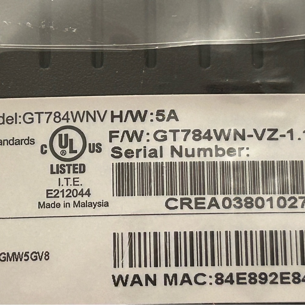 Brand New, Verizon Wireless DSL Gateway AGT784WNV - Picture 2 of 10
